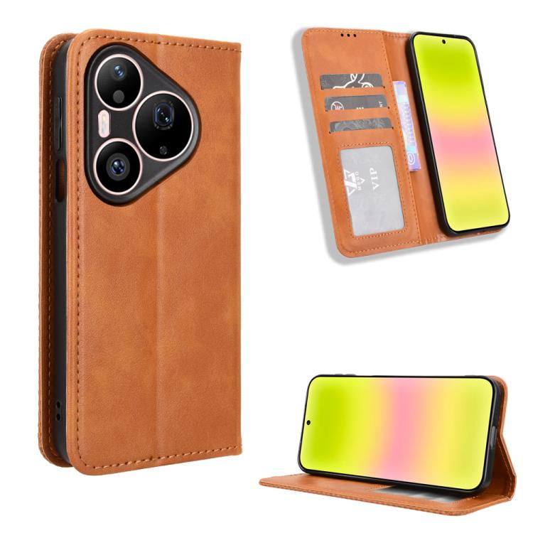 Magnetic Buckle Retro Texture Leather Phone Case, For Huawei Pura 90 Pro Max 5G, For Huawei Pura 90 Pro 5G, For Huawei Pura 90 5G, For Huawei nova 15 Pro / 15 Ultra, For Huawei Mate 80 Pro / 80, For Huawei Pura 80 Ultra 5G                              ...