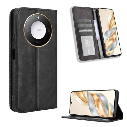Magnetic Buckle Retro Texture Leather Phone Case, For Honor X60 5G / X9C Smart, For Honor 300 Pro 5G / 300 Ultra 5G, For Honor 300 5G, For Honor X60 Pro 5G / X9C 5G, For Honor Magic7 Pro, For Honor Magic7, For Honor X5b 4G, For Honor X60i 5G�����������...