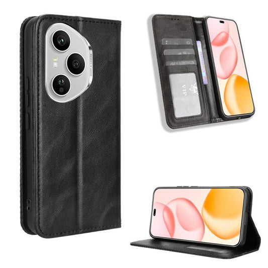 Magnetic Buckle Retro Texture Leather Phone Case, For Honor 400 Pro Global 160.8mm, For Honor Power 5G, For Honor 400 Lite Global, For Honor 400 Global 156.5mm, For Honor X8c 4G, For Honor X60 5G / X9C Smart, For Honor 300 Pro 5G / 300 Ultra 5G        ...