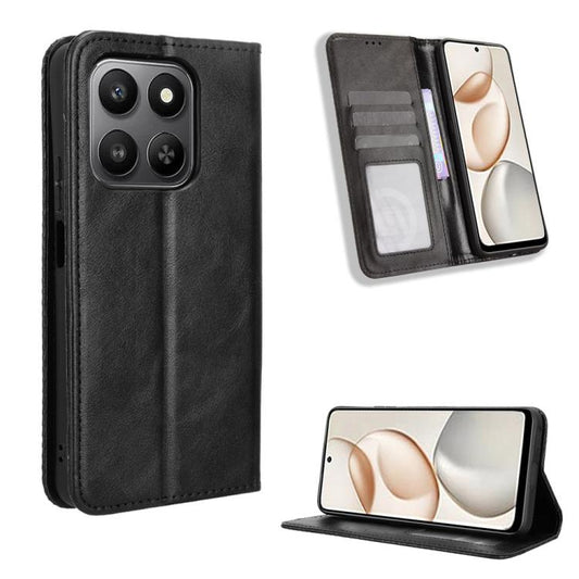 Magnetic Buckle Retro Texture Leather Phone Case, For Honor 400 Smart 5G, For Honor X6c 4G, For Honor 400 Pro Global 160.8mm, For Honor Power 5G, For Honor 400 Lite Global, For Honor 400 Global 156.5mm, For Honor X8c 4G, For Honor X60 5G / X9C Smart   ...