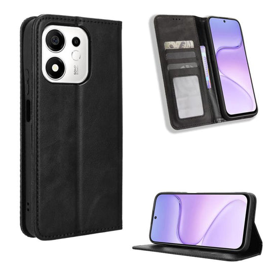 Magnetic Buckle Retro Texture Leather Phone Case, For Honor 600 Smart 5G, For Honor X7e 4G / Play 80 Plus 5G, For Honor 600 / 600 Pro Global, For Honor 600 Lite Global, For Honor X6d 5G / Play 60A 5G, For Honor Magic8 Pro Air 5G, For Honor X8d 4G      ...