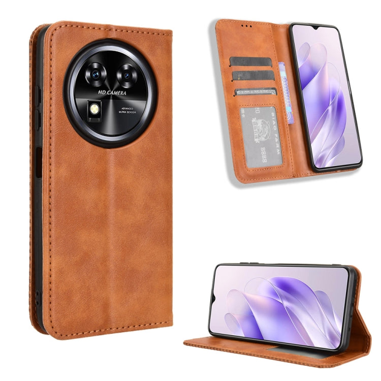 Magnetic Buckle Retro Texture Leather Phone Case, For Oukitel C53, For Oukitel C50, For Oukitel C37, For Oukitel C51, For Oukitel C38, For Oukitel C35 / C36, For Oukitel C33, For Oukitel C32