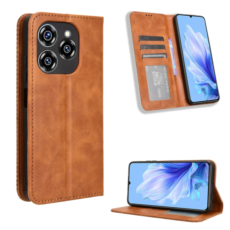 Magnetic Buckle Retro Texture Leather Phone Case, For Oukitel C53, For Oukitel C50, For Oukitel C37, For Oukitel C51, For Oukitel C38, For Oukitel C35 / C36, For Oukitel C33, For Oukitel C32