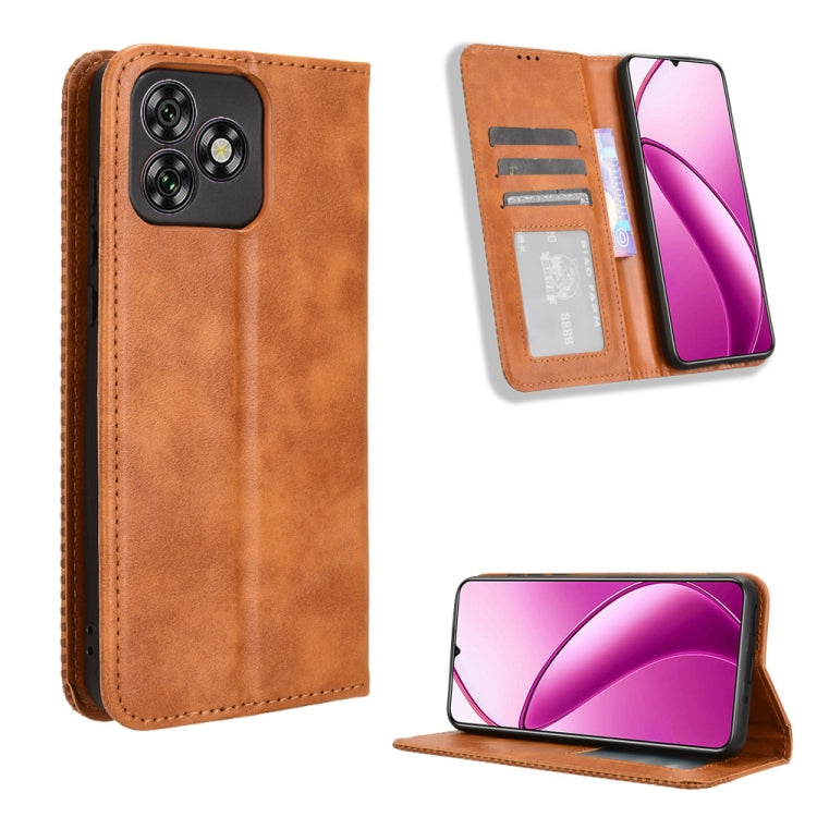 Magnetic Buckle Retro Texture Leather Phone Case, For Oukitel C53, For Oukitel C50, For Oukitel C37, For Oukitel C51, For Oukitel C38, For Oukitel C35 / C36, For Oukitel C33, For Oukitel C32
