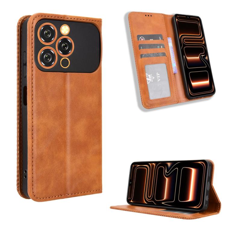 Magnetic Buckle Retro Texture Leather Phone Case, For Oukitel C17 4G 2026, For Oukitel C26, For Oukitel C68, For Oukitel C62 / C62 Pro, For Oukitel C69, For Oukitel C59 / C59 Pro, For Oukitel C1 / C1 Pro, For Oukitel C60 / C60 Pro                      ...