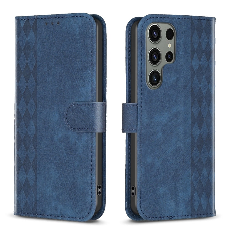 Plaid Embossed Leather Phone Case, For Samsung Galaxy S23 Ultra 5G, For Samsung Galaxy S22 5G, For Samsung Galaxy S22+ 5G, For Samsung Galaxy S22 Ultra 5G, For Samsung Galaxy S21 5G, For Samsung Galaxy S21+ 5G, For Samsung Galaxy S21 Ultra 5G          ...