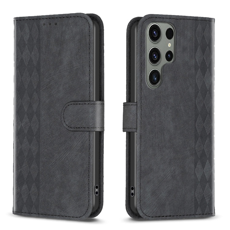 Plaid Embossed Leather Phone Case, For Samsung Galaxy S23 Ultra 5G, For Samsung Galaxy S22 5G, For Samsung Galaxy S22+ 5G, For Samsung Galaxy S22 Ultra 5G, For Samsung Galaxy S21 5G, For Samsung Galaxy S21+ 5G, For Samsung Galaxy S21 Ultra 5G          ...