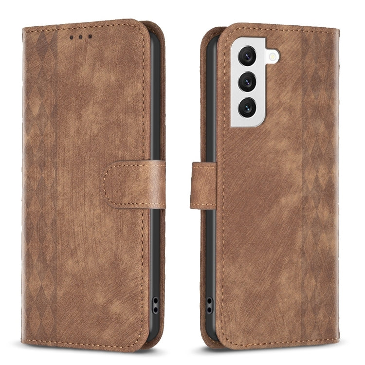 Plaid Embossed Leather Phone Case, For Samsung Galaxy S23 Ultra 5G, For Samsung Galaxy S22 5G, For Samsung Galaxy S22+ 5G, For Samsung Galaxy S22 Ultra 5G, For Samsung Galaxy S21 5G, For Samsung Galaxy S21+ 5G, For Samsung Galaxy S21 Ultra 5G          ...