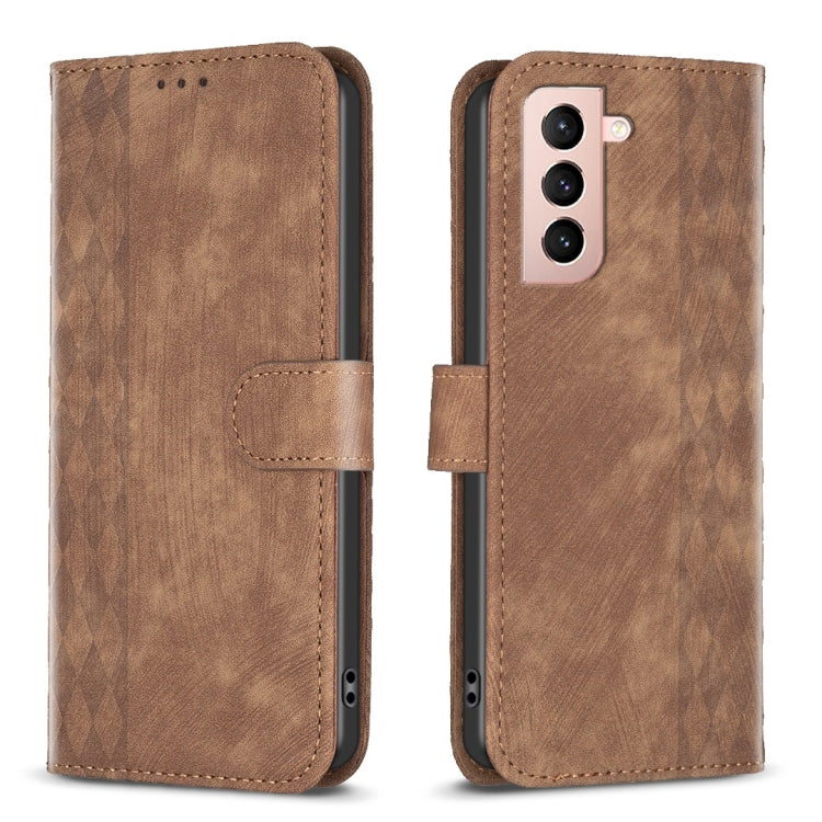 Plaid Embossed Leather Phone Case, For Samsung Galaxy S23 Ultra 5G, For Samsung Galaxy S22 5G, For Samsung Galaxy S22+ 5G, For Samsung Galaxy S22 Ultra 5G, For Samsung Galaxy S21 5G, For Samsung Galaxy S21+ 5G, For Samsung Galaxy S21 Ultra 5G          ...