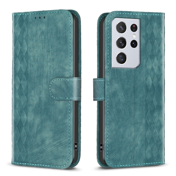 Plaid Embossed Leather Phone Case, For Samsung Galaxy S23 Ultra 5G, For Samsung Galaxy S22 5G, For Samsung Galaxy S22+ 5G, For Samsung Galaxy S22 Ultra 5G, For Samsung Galaxy S21 5G, For Samsung Galaxy S21+ 5G, For Samsung Galaxy S21 Ultra 5G          ...