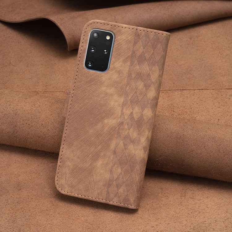 Plaid Embossed Leather Phone Case, For Samsung Galaxy S20+, For Samsung Galaxy S20 FE, For Samsung Galaxy S20 Ultra, For Samsung Galaxy A03s / A02s, For Samsung Galaxy A12, For Samsung Galaxy A13 4G/5G, For Samsung Galaxy A14 4G/5G                     ...