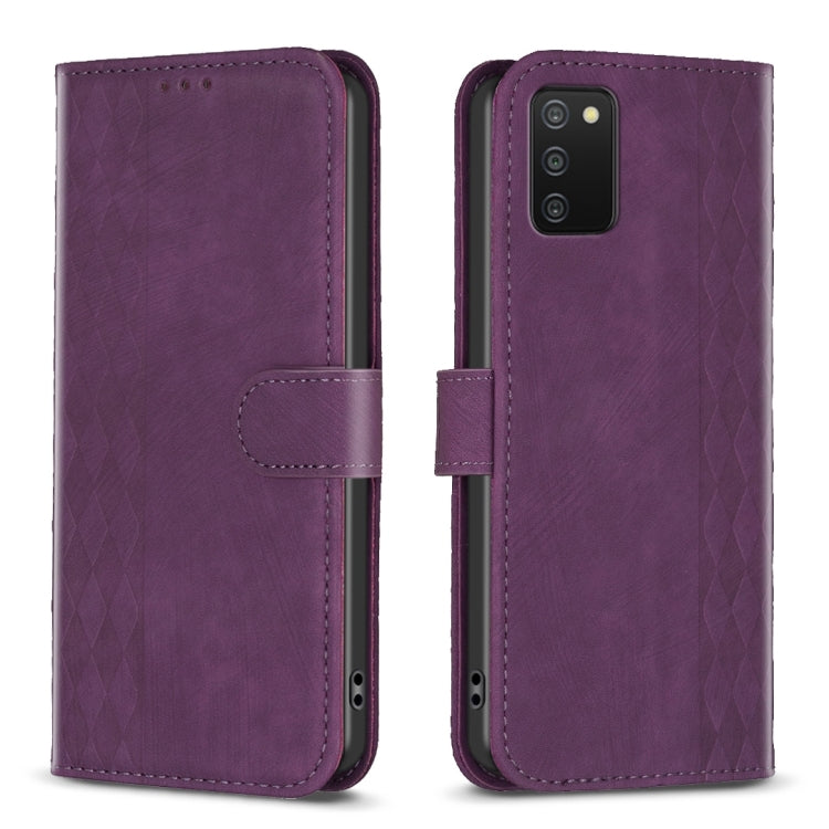 Plaid Embossed Leather Phone Case, For Samsung Galaxy S20+, For Samsung Galaxy S20 FE, For Samsung Galaxy S20 Ultra, For Samsung Galaxy A03s / A02s, For Samsung Galaxy A12, For Samsung Galaxy A13 4G/5G, For Samsung Galaxy A14 4G/5G                     ...