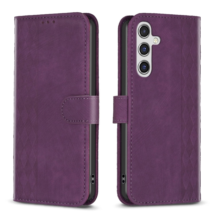 Plaid Embossed Leather Phone Case, For Samsung Galaxy S20+, For Samsung Galaxy S20 FE, For Samsung Galaxy S20 Ultra, For Samsung Galaxy A03s / A02s, For Samsung Galaxy A12, For Samsung Galaxy A13 4G/5G, For Samsung Galaxy A14 4G/5G                     ...