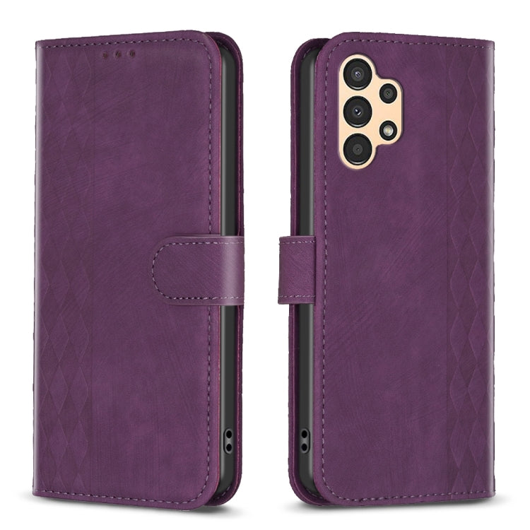 Plaid Embossed Leather Phone Case, For Samsung Galaxy S20+, For Samsung Galaxy S20 FE, For Samsung Galaxy S20 Ultra, For Samsung Galaxy A03s / A02s, For Samsung Galaxy A12, For Samsung Galaxy A13 4G/5G, For Samsung Galaxy A14 4G/5G                     ...