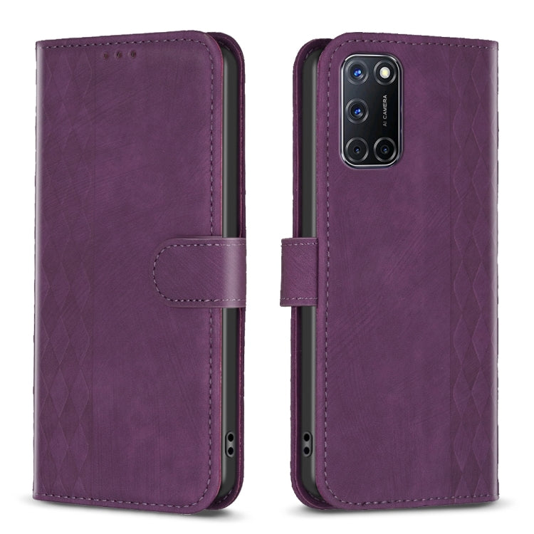Plaid Embossed Leather Phone Case, For Samsung Galaxy A52 4G/5G, For Samsung Galaxy A53, For Samsung Galaxy A54, For Samsung Galaxy A71 4G, For Samsung Galaxy A72 4G/5G, For Samsung Galaxy A73