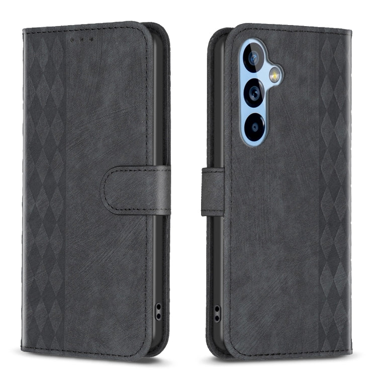 Plaid Embossed Leather Phone Case, For Samsung Galaxy A52 4G/5G, For Samsung Galaxy A53, For Samsung Galaxy A54, For Samsung Galaxy A71 4G, For Samsung Galaxy A72 4G/5G, For Samsung Galaxy A73
