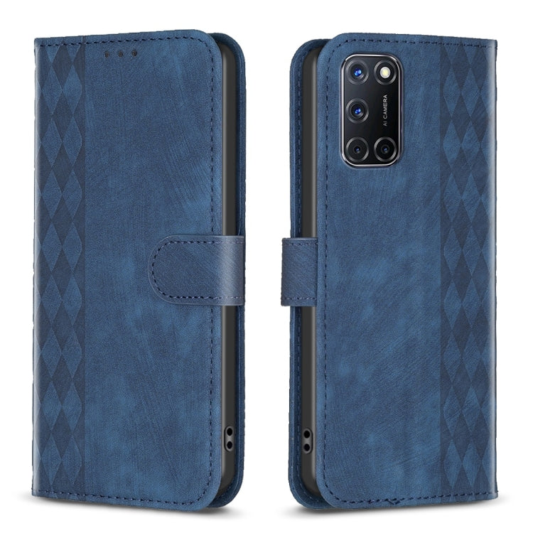 Plaid Embossed Leather Phone Case, For Samsung Galaxy A52 4G/5G, For Samsung Galaxy A53, For Samsung Galaxy A54, For Samsung Galaxy A71 4G, For Samsung Galaxy A72 4G/5G, For Samsung Galaxy A73