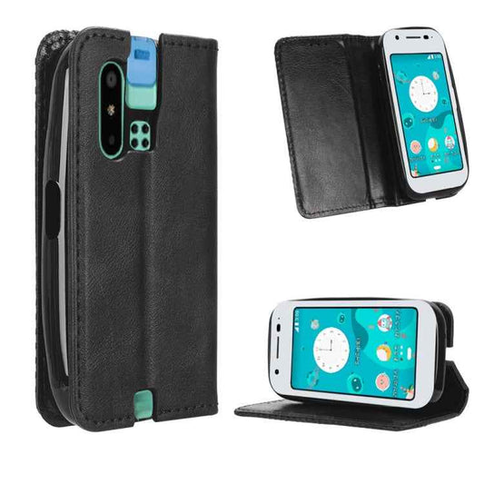 Magnetic Buckle Retro Texture Leather Phone Case, For Sharp Mamorino6
