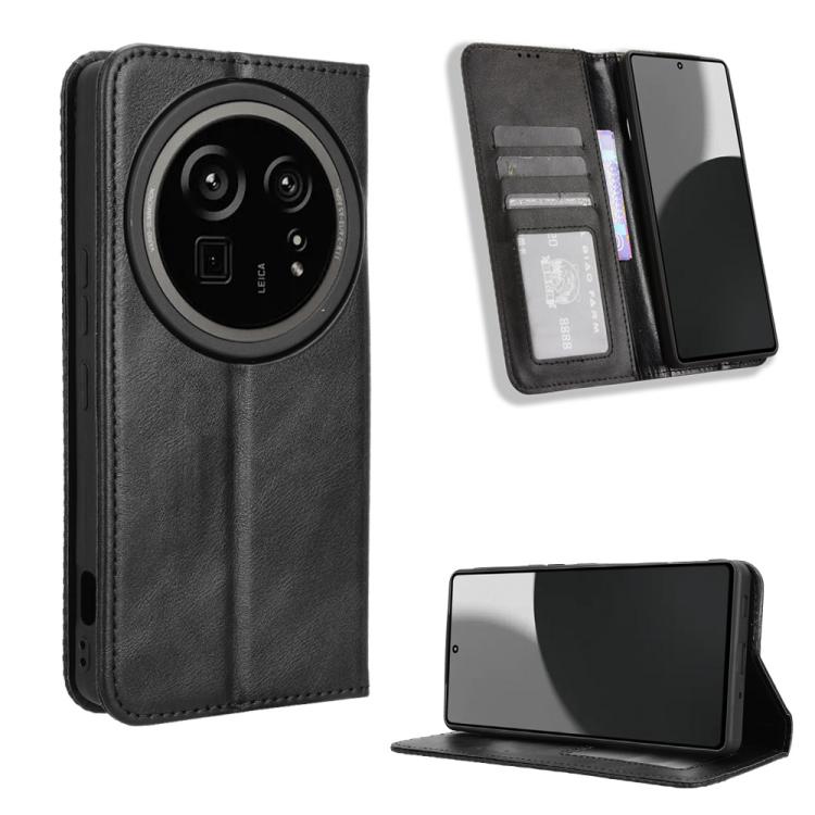 Magnetic Buckle Retro Texture Leather Phone Case, For Sharp Aquos Sense10, For Sharp Aquos R10, For Sharp Aquos wish5, For Sharp Basio Active3, For Sharp Aquos Sense9, For Sharp Aquos R9 Pro, For Sharp Aquos wish4, For Sharp Aquos R9                   ...