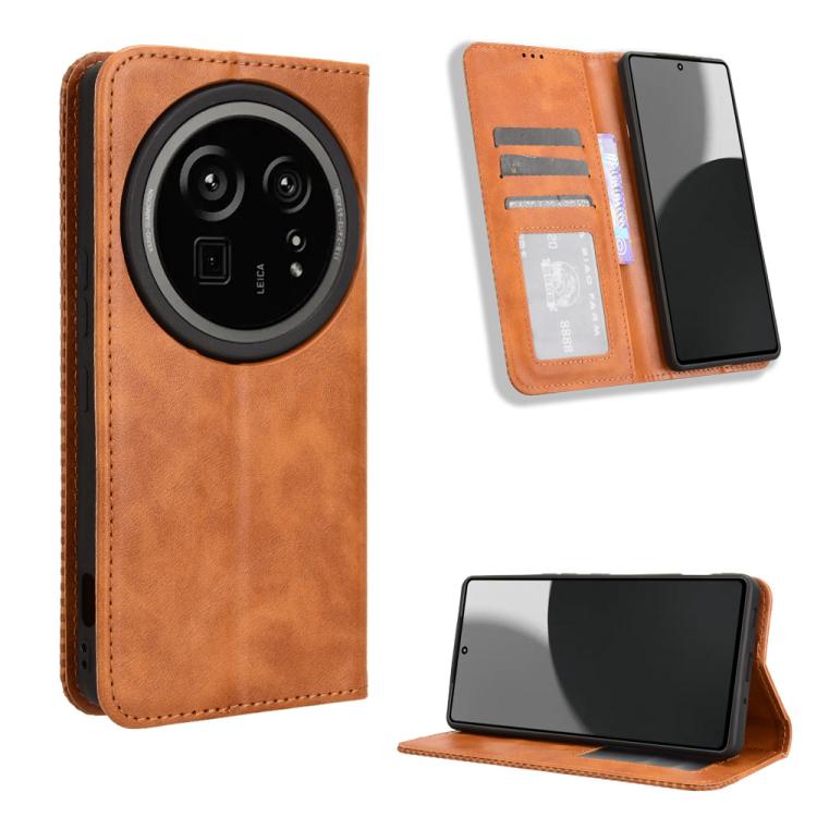 Magnetic Buckle Retro Texture Leather Phone Case, For Sharp Aquos Sense10, For Sharp Aquos R10, For Sharp Aquos wish5, For Sharp Basio Active3, For Sharp Aquos Sense9, For Sharp Aquos R9 Pro, For Sharp Aquos wish4, For Sharp Aquos R9                   ...