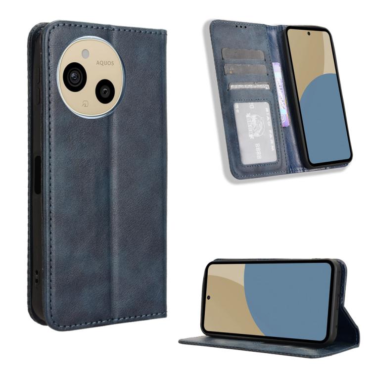 Magnetic Buckle Retro Texture Leather Phone Case, For Sharp Aquos R11, For Sharp Aquos Sense10, For Sharp Aquos R10, For Sharp Aquos wish5, For Sharp Basio Active3, For Sharp Aquos Sense9, For Sharp Aquos R9 Pro, For Sharp Aquos wish4, For Sharp Aquos ...