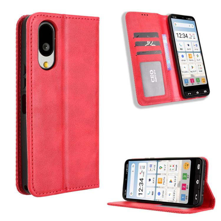 Magnetic Buckle Retro Texture Leather Phone Case, For Sharp Aquos R11, For Sharp Aquos Sense10, For Sharp Aquos R10, For Sharp Aquos wish5, For Sharp Basio Active3, For Sharp Aquos Sense9, For Sharp Aquos R9 Pro, For Sharp Aquos wish4, For Sharp Aquos ...