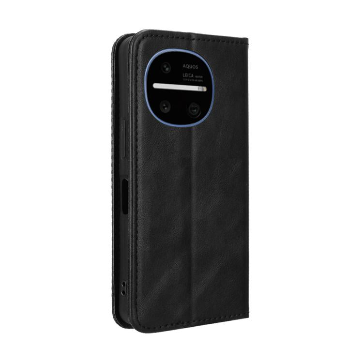 Magnetic Buckle Retro Texture Leather Phone Case, For Sharp Aquos R11, For Sharp Aquos Sense10, For Sharp Aquos R10, For Sharp Aquos wish5, For Sharp Basio Active3, For Sharp Aquos Sense9, For Sharp Aquos R9 Pro, For Sharp Aquos wish4, For Sharp Aquos ...