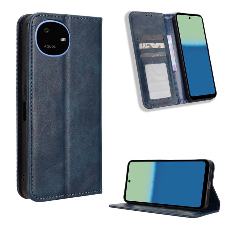 Magnetic Buckle Retro Texture Leather Phone Case, For Sharp Aquos wish6, For Sharp Aquos R11, For Sharp Aquos Sense10, For Sharp Aquos R10, For Sharp Aquos wish5, For Sharp Basio Active3, For Sharp Aquos Sense9, For Sharp Aquos R9 Pro                  ...