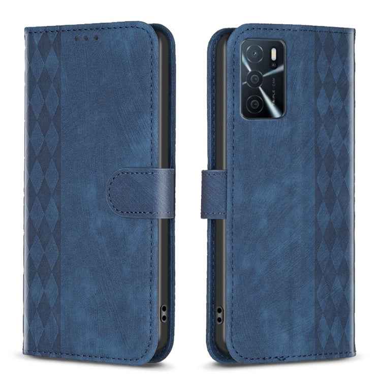 Plaid Embossed Leather Phone Case, For OPPO A16 / A16s / A54s / A55, For OPPO A74 4G / F19 4G, For OPPO A74 5G / A93 5G / A54 5G, For OPPO A94 4G / Reno5 F / F19 Pro, For OPPO A94 5G / F19 Pro+ 5G, For OPPO A96 5G / Reno7 Z, For OPPO Find X6�����������...
