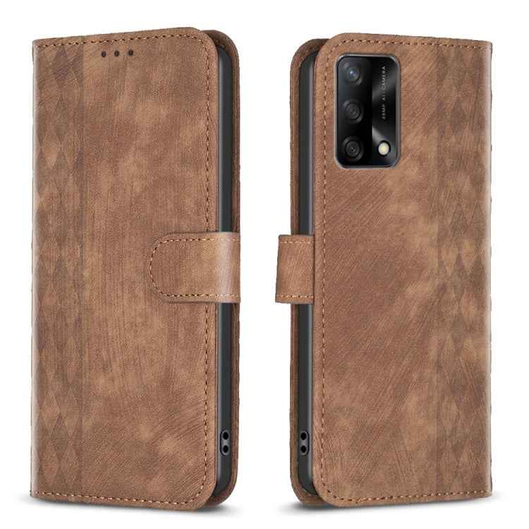 Plaid Embossed Leather Phone Case, For OPPO A16 / A16s / A54s / A55, For OPPO A74 4G / F19 4G, For OPPO A74 5G / A93 5G / A54 5G, For OPPO A94 4G / Reno5 F / F19 Pro, For OPPO A94 5G / F19 Pro+ 5G, For OPPO A96 5G / Reno7 Z, For OPPO Find X6�����������...