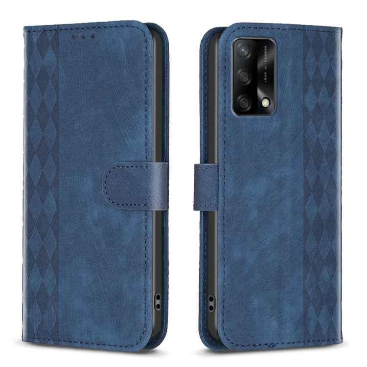 Plaid Embossed Leather Phone Case, For OPPO A16 / A16s / A54s / A55, For OPPO A74 4G / F19 4G, For OPPO A74 5G / A93 5G / A54 5G, For OPPO A94 4G / Reno5 F / F19 Pro, For OPPO A94 5G / F19 Pro+ 5G, For OPPO A96 5G / Reno7 Z, For OPPO Find X6�����������...