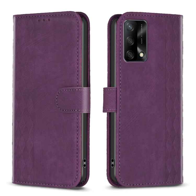 Plaid Embossed Leather Phone Case, For OPPO A16 / A16s / A54s / A55, For OPPO A74 4G / F19 4G, For OPPO A74 5G / A93 5G / A54 5G, For OPPO A94 4G / Reno5 F / F19 Pro, For OPPO A94 5G / F19 Pro+ 5G, For OPPO A96 5G / Reno7 Z, For OPPO Find X6�����������...