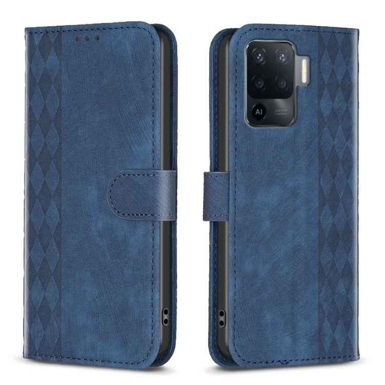 Plaid Embossed Leather Phone Case, For OPPO A16 / A16s / A54s / A55, For OPPO A74 4G / F19 4G, For OPPO A74 5G / A93 5G / A54 5G, For OPPO A94 4G / Reno5 F / F19 Pro, For OPPO A94 5G / F19 Pro+ 5G, For OPPO A96 5G / Reno7 Z, For OPPO Find X6�����������...