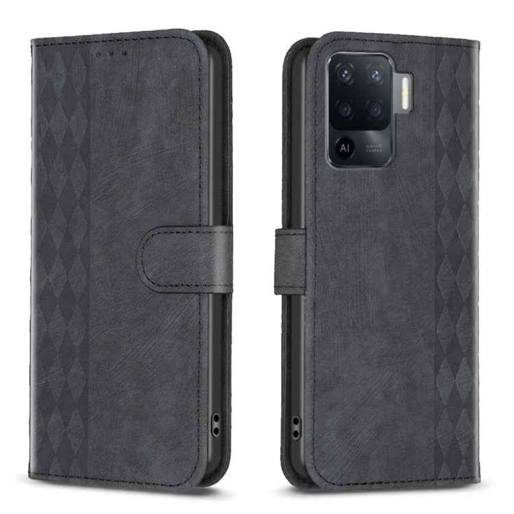 Plaid Embossed Leather Phone Case, For OPPO A16 / A16s / A54s / A55, For OPPO A74 4G / F19 4G, For OPPO A74 5G / A93 5G / A54 5G, For OPPO A94 4G / Reno5 F / F19 Pro, For OPPO A94 5G / F19 Pro+ 5G, For OPPO A96 5G / Reno7 Z, For OPPO Find X6�����������...