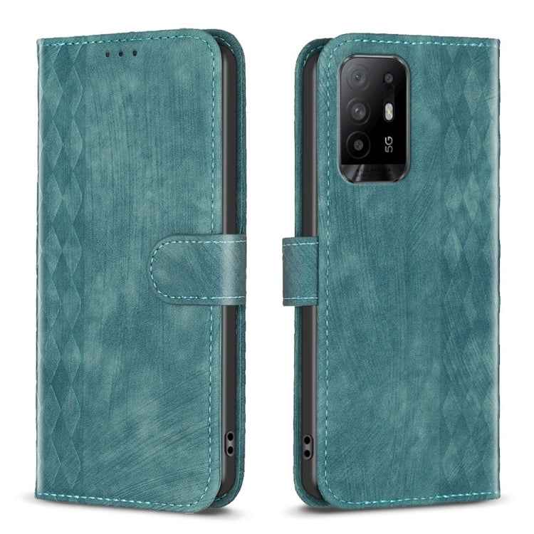 Plaid Embossed Leather Phone Case, For OPPO A16 / A16s / A54s / A55, For OPPO A74 4G / F19 4G, For OPPO A74 5G / A93 5G / A54 5G, For OPPO A94 4G / Reno5 F / F19 Pro, For OPPO A94 5G / F19 Pro+ 5G, For OPPO A96 5G / Reno7 Z, For OPPO Find X6�����������...