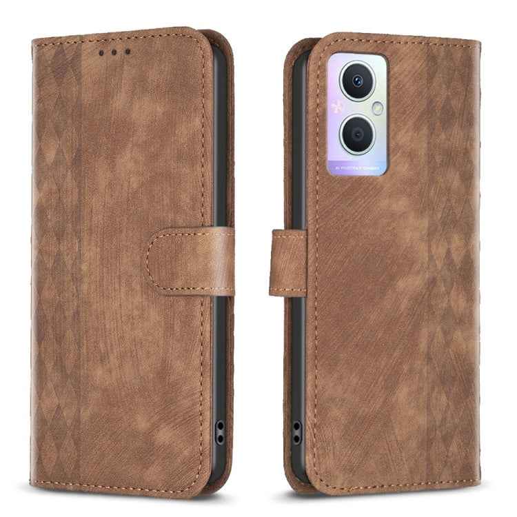 Plaid Embossed Leather Phone Case, For OPPO A16 / A16s / A54s / A55, For OPPO A74 4G / F19 4G, For OPPO A74 5G / A93 5G / A54 5G, For OPPO A94 4G / Reno5 F / F19 Pro, For OPPO A94 5G / F19 Pro+ 5G, For OPPO A96 5G / Reno7 Z, For OPPO Find X6�����������...