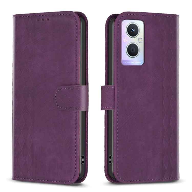 Plaid Embossed Leather Phone Case, For OPPO A16 / A16s / A54s / A55, For OPPO A74 4G / F19 4G, For OPPO A74 5G / A93 5G / A54 5G, For OPPO A94 4G / Reno5 F / F19 Pro, For OPPO A94 5G / F19 Pro+ 5G, For OPPO A96 5G / Reno7 Z, For OPPO Find X6�����������...