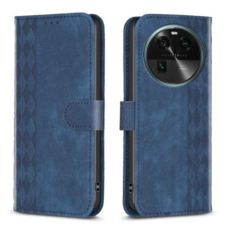 Plaid Embossed Leather Phone Case, For OPPO A16 / A16s / A54s / A55, For OPPO A74 4G / F19 4G, For OPPO A74 5G / A93 5G / A54 5G, For OPPO A94 4G / Reno5 F / F19 Pro, For OPPO A94 5G / F19 Pro+ 5G, For OPPO A96 5G / Reno7 Z, For OPPO Find X6�����������...