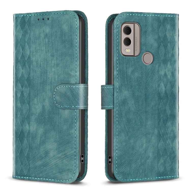Plaid Embossed Leather Phone Case, For Nokia C12, For Nokia G42/G310, For Nokia C22, For Nokia C32, For Nokia G21 / G11, For Nokia G22