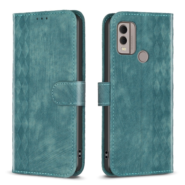 Plaid Embossed Leather Phone Case, For Nokia G42/G310, For Nokia C12, For Nokia C22, For Nokia C32, For Nokia G21 / G11, For Nokia G22