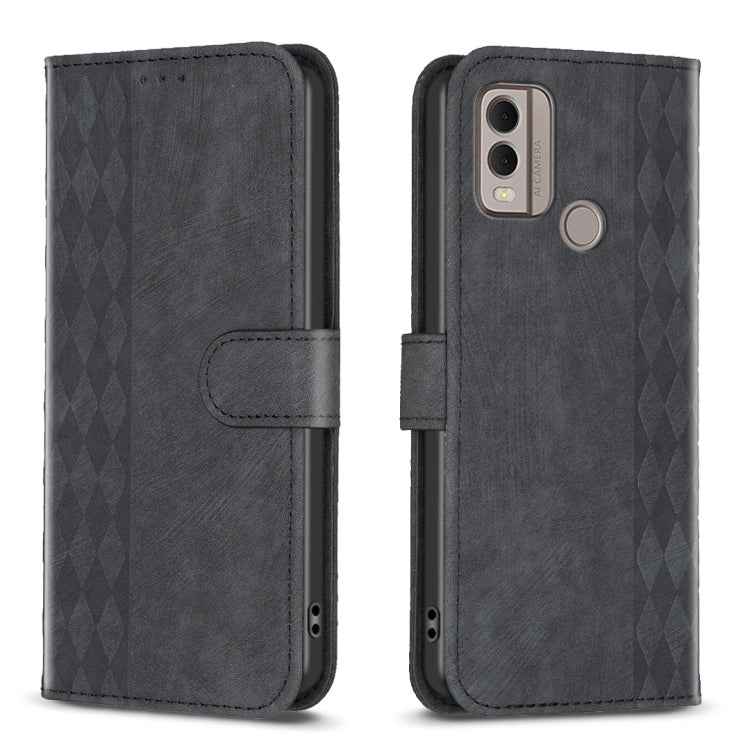 Plaid Embossed Leather Phone Case, For Nokia C12, For Nokia G42/G310, For Nokia C22, For Nokia C32, For Nokia G21 / G11, For Nokia G22