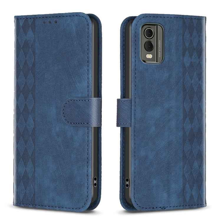 Plaid Embossed Leather Phone Case, For Nokia C12, For Nokia G42/G310, For Nokia C22, For Nokia C32, For Nokia G21 / G11, For Nokia G22