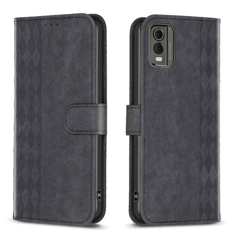 Plaid Embossed Leather Phone Case, For Nokia C12, For Nokia G42/G310, For Nokia C22, For Nokia C32, For Nokia G21 / G11, For Nokia G22