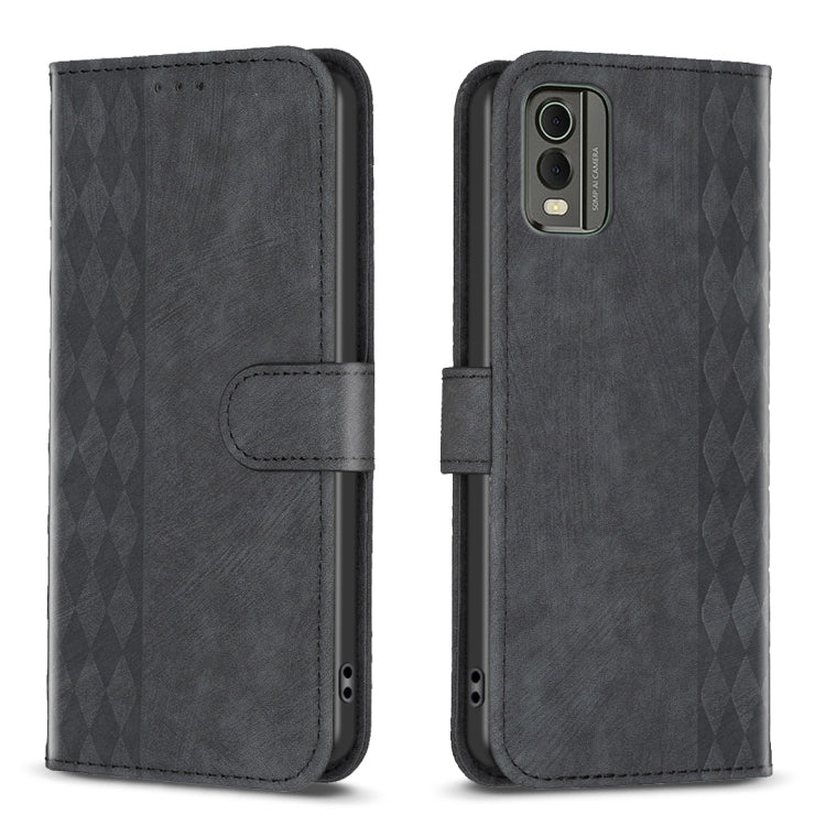 Plaid Embossed Leather Phone Case, For Nokia G42/G310, For Nokia C12, For Nokia C22, For Nokia C32, For Nokia G21 / G11, For Nokia G22