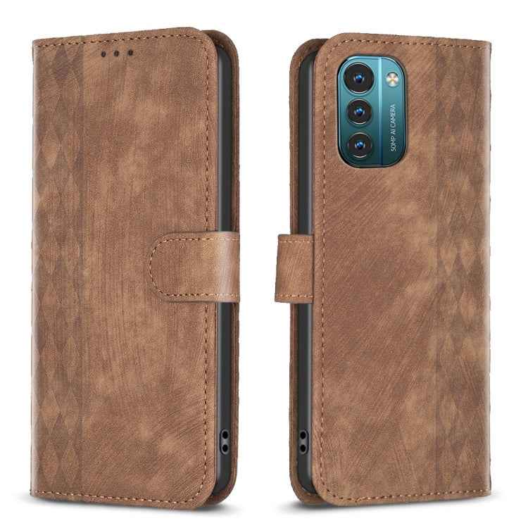 Plaid Embossed Leather Phone Case, For Nokia C12, For Nokia G42/G310, For Nokia C22, For Nokia C32, For Nokia G21 / G11, For Nokia G22