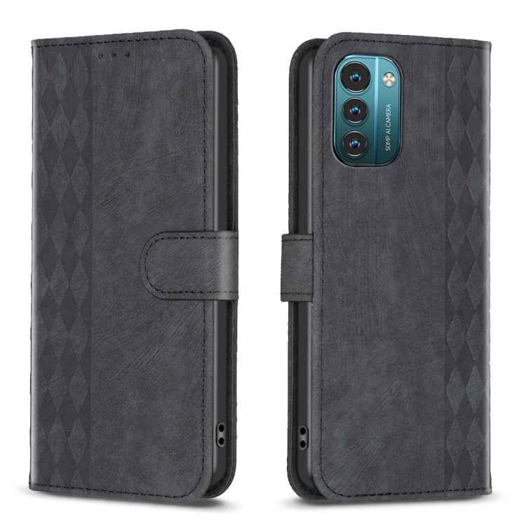 Plaid Embossed Leather Phone Case, For Nokia C12, For Nokia G42/G310, For Nokia C22, For Nokia C32, For Nokia G21 / G11, For Nokia G22