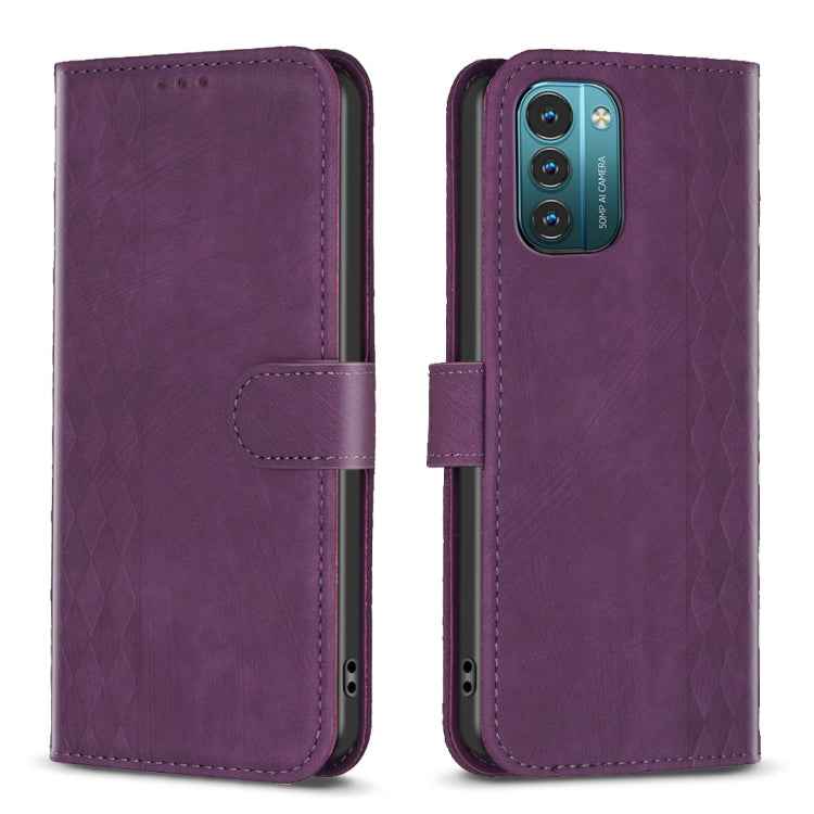 Plaid Embossed Leather Phone Case, For Nokia C12, For Nokia G42/G310, For Nokia C22, For Nokia C32, For Nokia G21 / G11, For Nokia G22