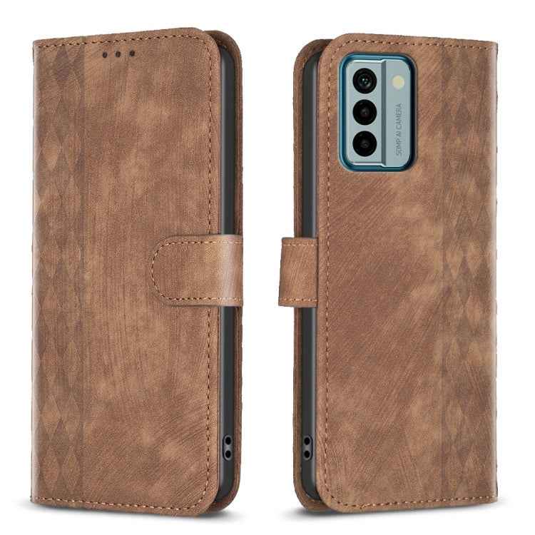 Plaid Embossed Leather Phone Case, For Nokia C12, For Nokia G42/G310, For Nokia C22, For Nokia C32, For Nokia G21 / G11, For Nokia G22