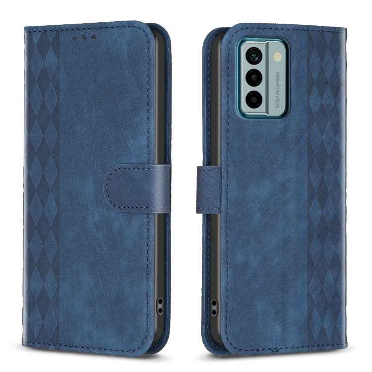 Plaid Embossed Leather Phone Case, For Nokia C12, For Nokia G42/G310, For Nokia C22, For Nokia C32, For Nokia G21 / G11, For Nokia G22