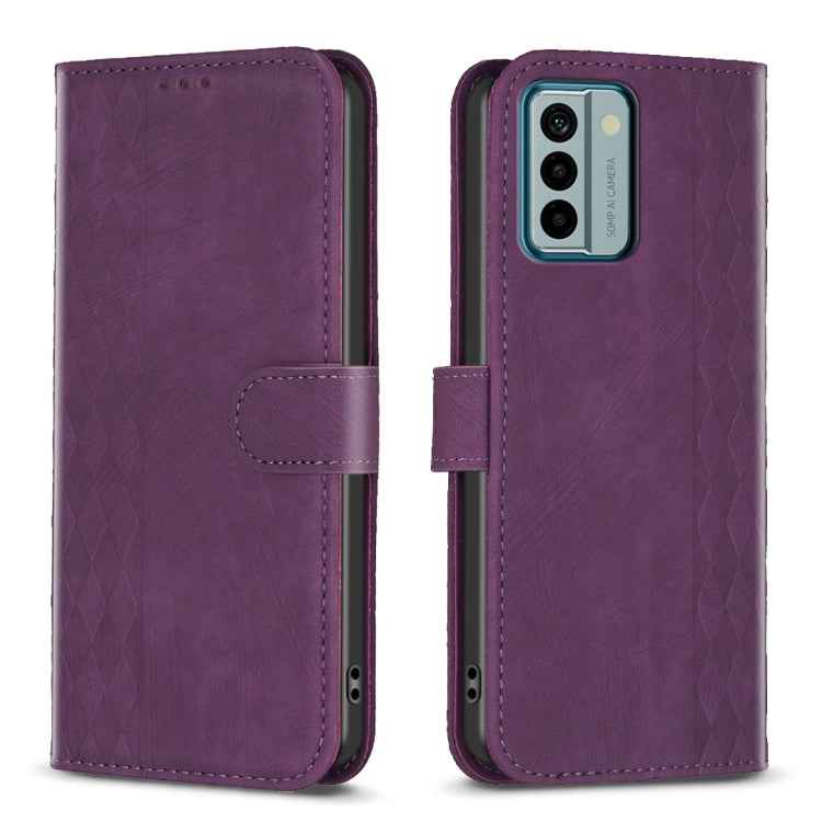 Plaid Embossed Leather Phone Case, For Nokia C12, For Nokia G42/G310, For Nokia C22, For Nokia C32, For Nokia G21 / G11, For Nokia G22